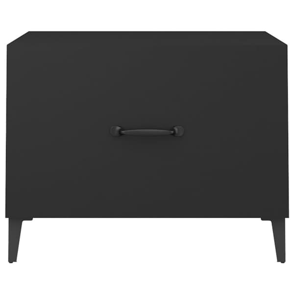 vidaXL Salongbord med metallben 2 stk svart 50x50x40 cm