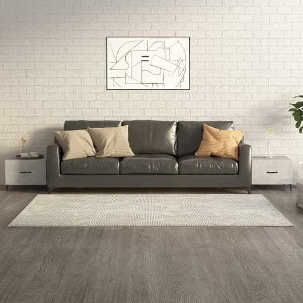 vidaXL Salongbord med metallben 2 stk betonggrå 50x50x40 cm