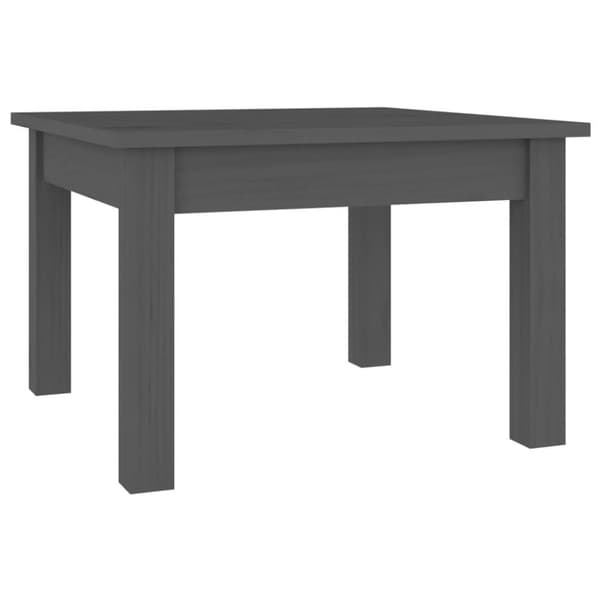 vidaXL Salongbord grå 45x45x30 cm heltre furu