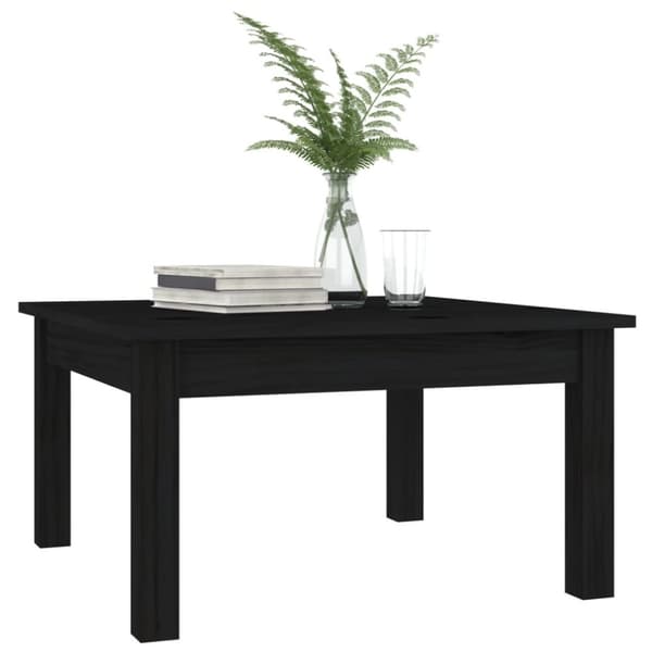 vidaXL Salongbord svart 55x55x30 cm heltre furu