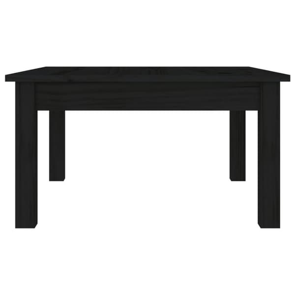 vidaXL Salongbord svart 55x55x30 cm heltre furu