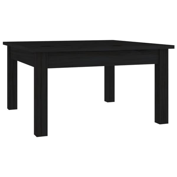 vidaXL Salongbord svart 55x55x30 cm heltre furu