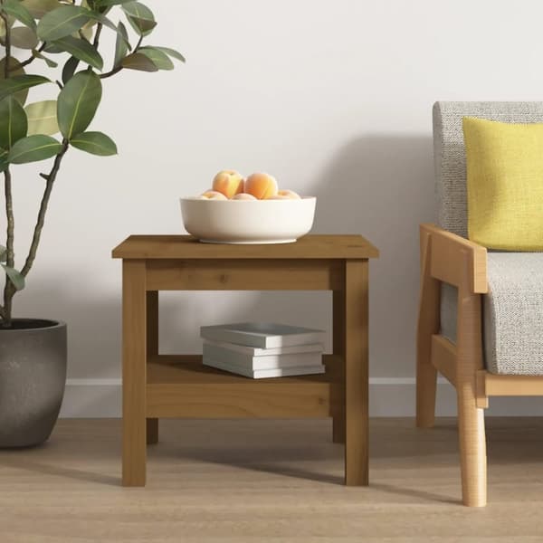 vidaXL Salongbord honningbrun 45x45x40 cm heltre furu