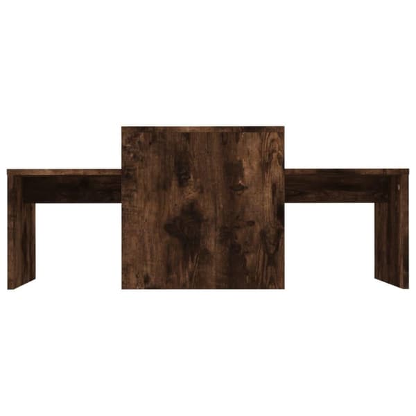 vidaXL Soffbord rökfärgad ek 100x48x40 cm konstruerat trä