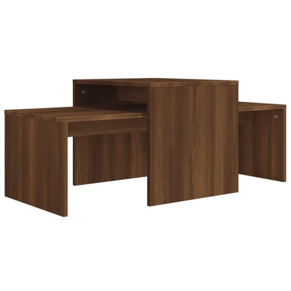 vidaXL Soffbord brun ek 100x48x40 cm konstruerat trä
