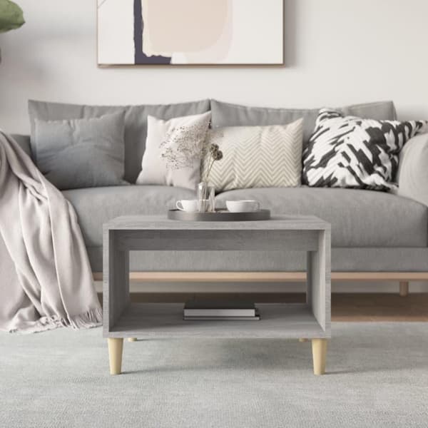 vidaXL Salongbord grå sonoma 60x50x40 cm konstruert tre