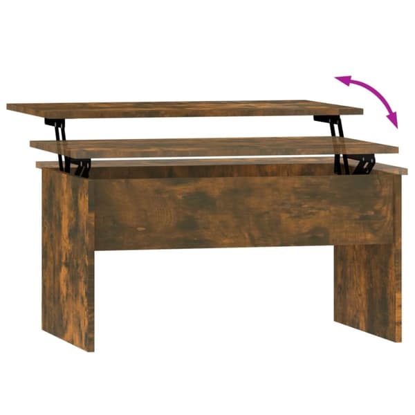 vidaXL Salongbord røkt eik 80x50,5x41,5 cm konstruert tre