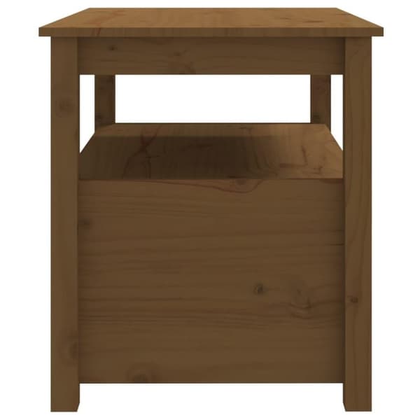 vidaXL Salongbord honningbrun 71x49x55 cm heltre furu