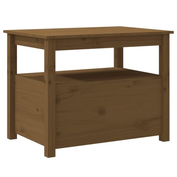 vidaXL Salongbord honningbrun 71x49x55 cm heltre furu
