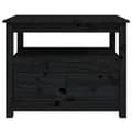 Miniatyrbild 8 av 11: vidaXL Soffbord svart 71x49x55 cm massiv furu