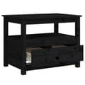 Miniatyrbild 9 av 11: vidaXL Soffbord svart 71x49x55 cm massiv furu