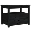 Miniatyrbild 2 av 11: vidaXL Soffbord svart 71x49x55 cm massiv furu