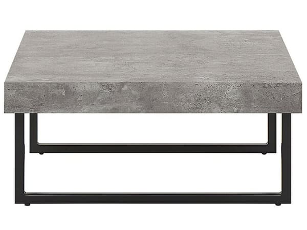 Firkantet Salongbord MDF-plate Industriell med Betongfinish Metallben
