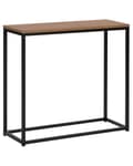 Miniatyrbilde 1 av 7: Konsollbord Mørkt tre Svart metall 80 x 30 x 76 cm Industriell stil Moderne Innredning Stue Soverom Gang