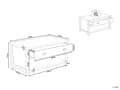 Miniatyrbilde 3 av 10: Sofabord Grå Lyst Tre 110 x 55 cm Skuff Rektangulær Moderne Design
