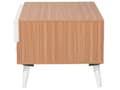 Miniatyrbilde 5 av 9: Sofabord Lyst tre med 2 Hvite Skuffer Hyller 100 x 60 cm Skandinavisk Stil