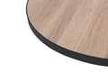 Miniatyrbilde 6 av 8: Sett med 2 Salongbord Bordplate Lyst Tre Svart Metall Ben runde Små og mellomstore Stuemøbler
