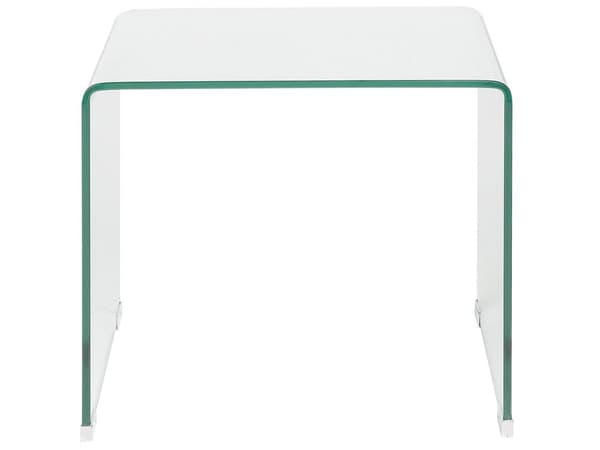 Reir med 2 Sidebord Gjennomsiktig Glass Rektangulært Minimalistisk