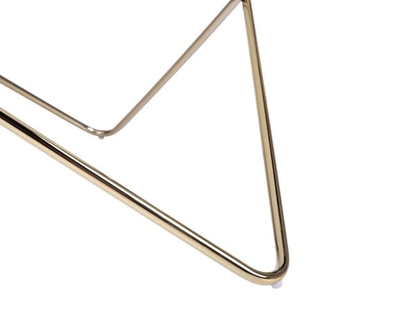 Sofabord Hvit marmoreffekt Gull Bordplate i herdet glass Metallben ø 80 cm Rund form Moderne og glamorøs stil Salongbord Stue
