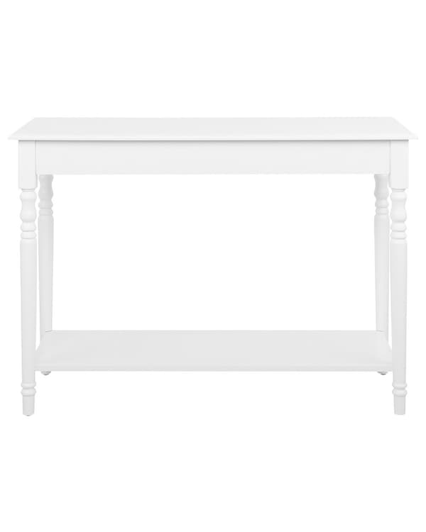 Konsollbord Hvit MDF Furu 102 x 77 x 40 cm 1 skuff Oppbevaring Sminkebord Tradisjonell stil Stue Gang Soverom
