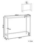 Miniatyrbilde 3 av 8: Konsollbord mørkt tre/svart 100 x 30 cm industriell