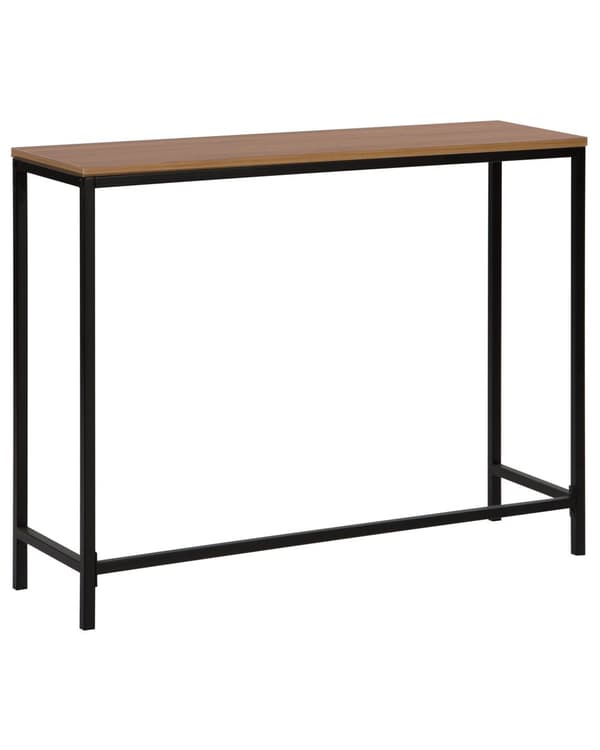 Konsollbord mørkt tre/svart 100 x 30 cm industriell
