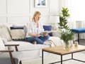 Miniatyrbilde 5 av 10: Sofabord Lyst tre Svart metall 100 x 60 cm Industriell stil Moderne Innredning Stue