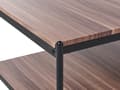 Miniatyrbilde 5 av 7: Sofabord Mørkt Tre Svart MDF Metall 100 x 54 x 45 cm med Hylle Moderne Industriell Stil