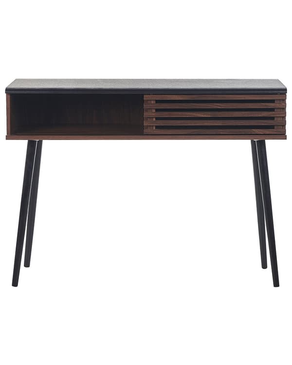 Konsollbord Mørkt Tre 80 x 40 x 110 cm Rustikk Skyvedørskap