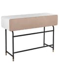 Miniatyrbilde 6 av 9: Konsollbord Hvit Finish 80 x 40 x 110 cm Rustikk Stil Skap Skyvedører