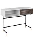 Miniatyrbilde 1 av 9: Konsollbord Hvit Finish 80 x 40 x 110 cm Rustikk Stil Skap Skyvedører