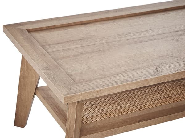 Sofabord Lyst Tre Konstruert Trerotting 40 x 50 x 100 cm Rustikk med Hylle