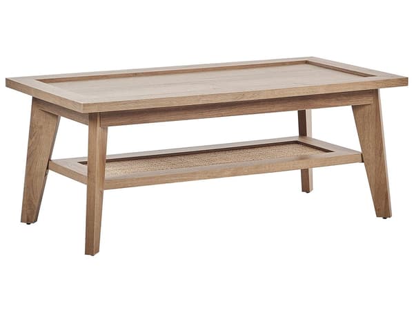 Sofabord Lyst Tre Konstruert Trerotting 40 x 50 x 100 cm Rustikk med Hylle