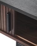 Miniatyrbilde 8 av 10: Konsollbord Mørk Tre Finish 82 x 35 x 100 cm Rustikk Skyvedører Skap