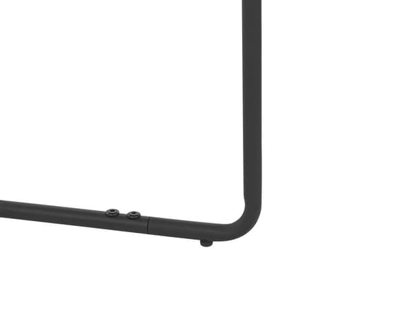 Salongbord 50 x 50 x 42 cm Betongeffekt med svarte metallben rundt small stuemøbler