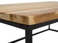 Miniatyrbilde 6 av 9: Sofabord i lyst tre Teak Rektangulær plate Svart metallramme