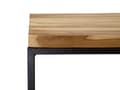 Miniatyrbilde 7 av 9: Sofabord i lyst tre Teak Rektangulær plate Svart metallramme