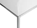 Miniatyrbilde 9 av 10: Sofabord Sett med 2 Hvite Sølv Glass Bordplater Metallben Polert Minimalistisk Kvadratisk Moderne