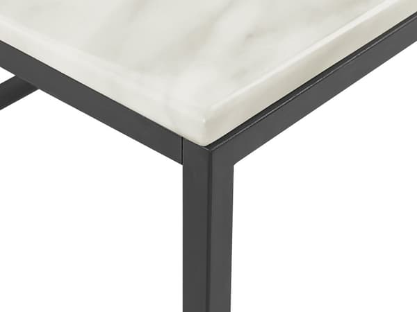 Sofabord Beige Svart Metall 100 x 60 cm Marmoreffekt Glamorøs stil Moderne Innredning Stue