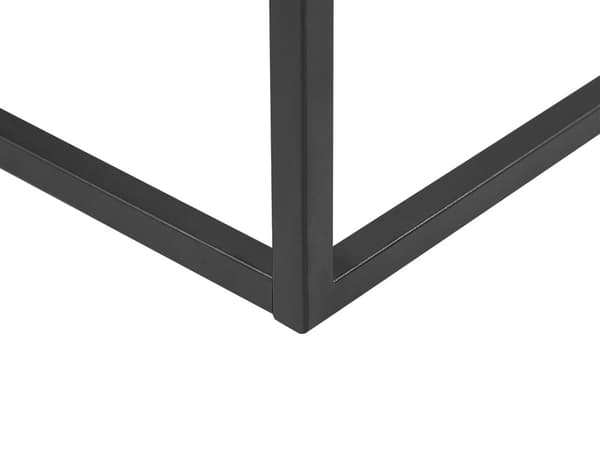 Sofabord Beige Svart Metall 100 x 60 cm Marmoreffekt Glamorøs stil Moderne Innredning Stue