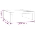 Miniatyrbillede 8 af 8: vidaXL sofabord 100x100x35 cm konstrueret træ røget egetræsfarve
