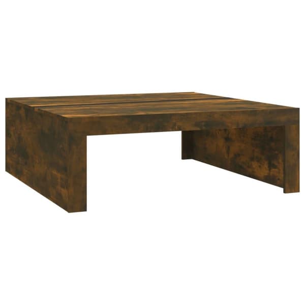 vidaXL sofabord 100x100x35 cm konstrueret træ røget egetræsfarve