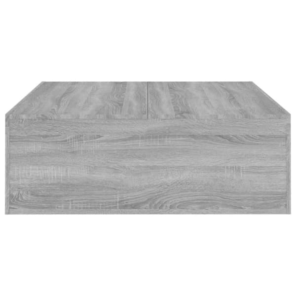 vidaXL sofabord 100x100x35 cm konstrueret træ grå sonoma-eg
