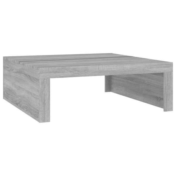 vidaXL sofabord 100x100x35 cm konstrueret træ grå sonoma-eg