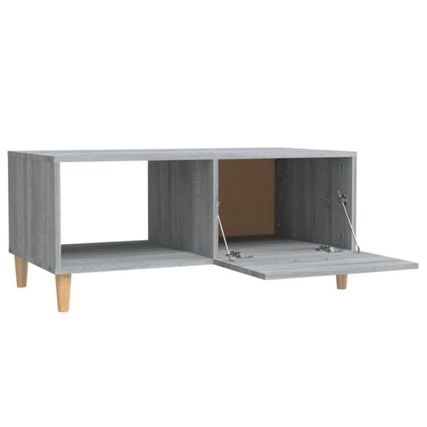 vidaXL Sohvapöytä harmaa Sonoma 89,5x50x40 cm tekninen puu