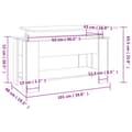 Miniatyrbillede 10 af 10: vidaXL sofabord 101x49x52 cm konstrueret træ hvid