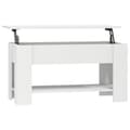 Miniatyrbillede 1 af 10: vidaXL sofabord 101x49x52 cm konstrueret træ hvid