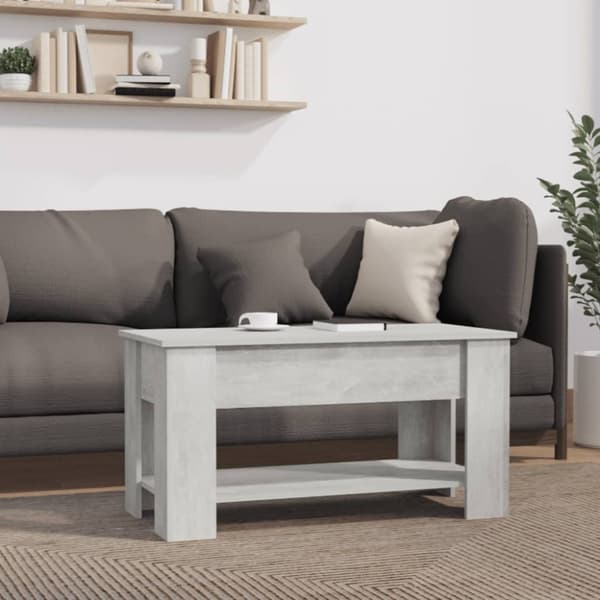 vidaXL sofabord 101x49x52 cm konstrueret træ betongrå
