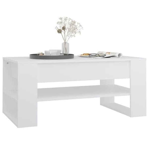 vidaXL sofabord 102x55x45 cm konstrueret træ hvid