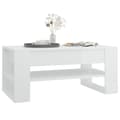 Miniatyrbillede 8 af 8: vidaXL sofabord 102x55x45 cm konstrueret træ hvid højglans